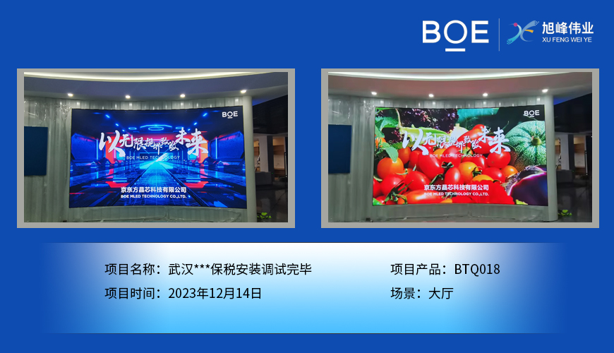武漢***保稅區(qū)大廳BTQ018安裝調(diào)試完畢